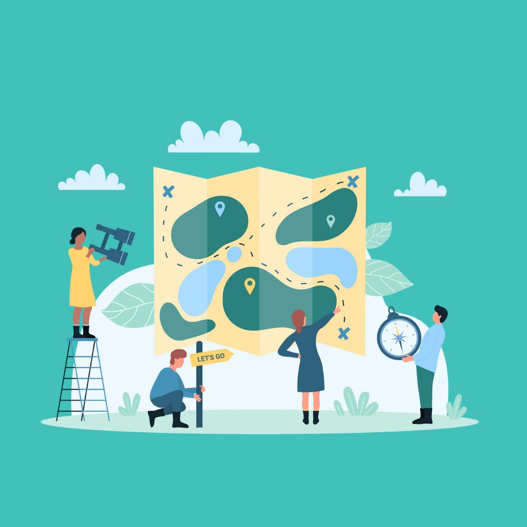 logo mapa y personas